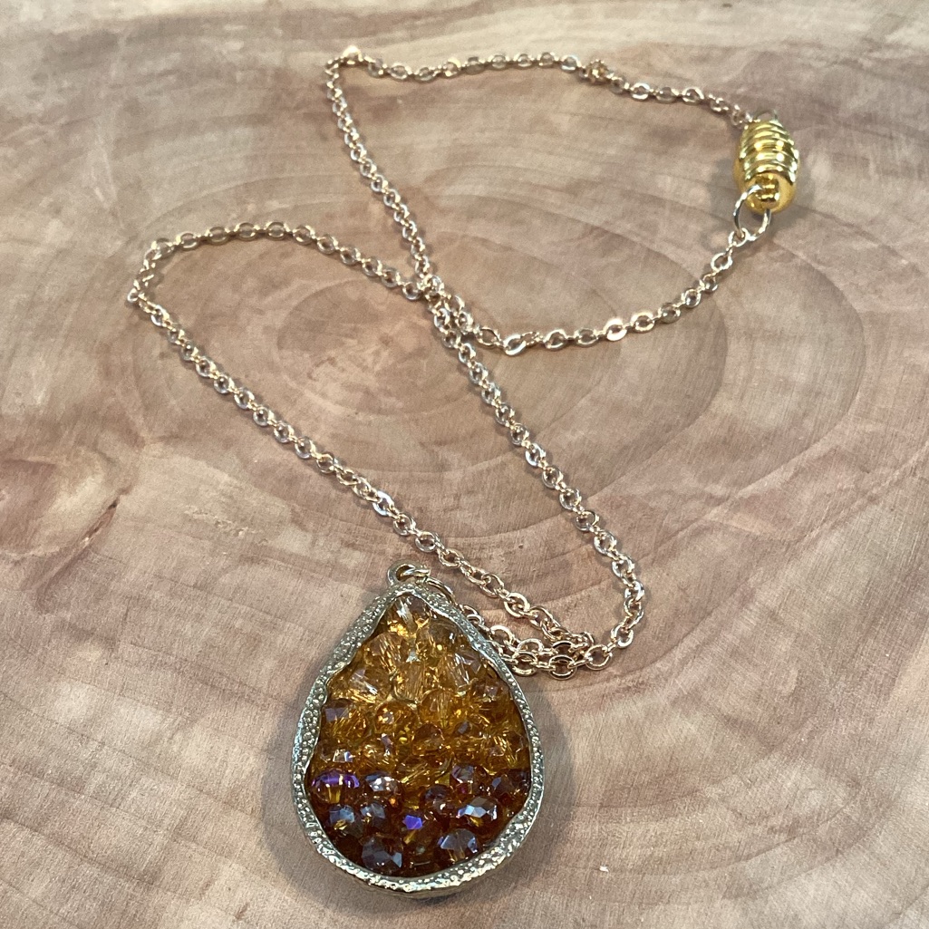 Teardrop Druzy Necklace